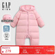 蓋璞嬰兒2025秋季新款logo羽絨連帽暗扣開(kāi)襠連體衣兒童裝805380