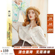 兩三事梵高文藝 初夢(mèng)花信 2025秋季新款時(shí)尚兩面穿印花長(cháng)袖襯衫女 淺米色 M