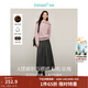 茵曼（INMAN）2025秋冬女裝新款簡(jiǎn)約通勤百褶半身裙A字大擺顯瘦中長(cháng)款裙子 貴族灰-秋冬款 順滑毛感 M