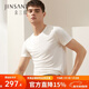 金三塔 真絲T恤男士基礎簡(jiǎn)約桑蠶絲針織打底上衣男士短袖汗衫 白色8100 2XL