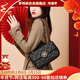 夢(mèng)特嬌2025新款女包斜挎包時(shí)尚通勤包包牛皮單肩鏈條包手提包旗艦店正品 黑色R3712882111