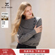 香影灰色套頭毛衣女2025冬季新款不對稱(chēng)翻領(lǐng)通勤含羊毛針織衫上衣 中灰 S 155/80A/85-95斤