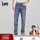 Lee商場(chǎng)同款24秋冬新品726標準中腰直腳101+中淺藍直筒男牛仔褲潮 中淺藍色 34