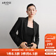 艾諾絲雅詩(shī)【商場(chǎng)同款】春秋新品氣質(zhì)摩登收腰西裝外套黑色西服40311337 黑色 XL