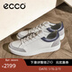 愛(ài)步（ECCO）休閑鞋 2026春季新款真皮舒適休閑板鞋男鞋 柔酷60周年525474 水泥灰/白色/深藍色52547461569（牛皮剖層革/牛皮革） 41
