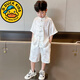G.duck男童漢服夏季薄款套裝中國風(fēng)夏裝兒童古裝唐裝禮服國潮男孩夏款酷 圖片色 120 建議110-120cm6-7歲cm