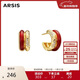 Arsis【明星同款】鴻運祥瑞納財雙環(huán)耳圈耳釘女耳飾簡(jiǎn)約耳環(huán)送女友禮物