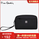 皮爾卡丹（pierre cardin）男士手包休閑大容量手拿包帆布手機包拉鏈輕便長(cháng)款男士包手抓包 黑色