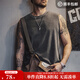 馬登工裝美式復古硬漢做舊背心男純棉運動(dòng)健身打底坎肩男士無(wú)袖T恤夏 舊炭黑 【砍袖/外穿/搖滾背心】 2XL