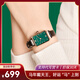 天王（TIAN WANG）手表貝母表盤(pán)時(shí)尚女表石英表品牌女士腕表新年生日禮物送女友 【小綠表】皮帶石英女表31283