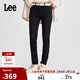 Lee433修身高腰窄腳磨毛黑色牛仔褲潮LWB100433100