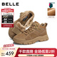 百麗（Belle）戶(hù)外休閑工裝靴男靴2025冬季新款厚底馬丁靴短靴加絨A2229DD5 卡其色-絨里 41 (255mm)