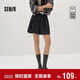 森馬（Semir）商場(chǎng)同款|半身裙女冬季毛呢格紋A字裙含羊毛2025短裙101725120001