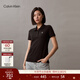 Calvin KleinJeans夏季女士休閑字母印花通勤ck純色修身翻領(lǐng)短袖T恤POLO衫