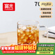 富光高硼硅玻璃杯花茶杯子單層果汁杯牛奶杯帶把帶刻度水杯男女700ml