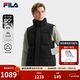 FILA 斐樂(lè )官方男士羽絨馬甲冬新款簡(jiǎn)約百搭保暖基礎立領(lǐng)外套 正黑色-BK XL XL 180/100A