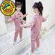 G.duck兒童套裝女童春裝洋氣秋冬季2024童裝運動(dòng)裝中大童三件套3-15歲潮 粉色 外套+褲子(春秋款 110 建議100-110cm4-5歲cm