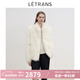 LETRANS元一 漫長(cháng)夜曲 進(jìn)口狐貍毛皮草外套女復古短款寬松年輕款 米白色 M