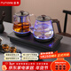 FUNORK全自動(dòng)上水電熱水壺 茶臺燒水壺家用辦公一體機茶桌茶幾嵌入式茶具電茶爐套裝 RY-10鈦灰色蒸茶款