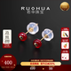 若華（RUOHUA）情合 簡(jiǎn)約百搭素面紅寶石耳釘女輕奢款18K金耳釘新年禮物 【迷你小巧】3~3.5mm