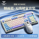 狼蛛（AULA）S99無(wú)線(xiàn)藍牙有線(xiàn)三模鍵盤(pán)機械手感 游戲電競專(zhuān)用RGB背光拼色靜音鍵盤(pán)鼠標套裝mac電腦鍵盤(pán) S99煙雨藍【三模/RGB】+三模鼠標