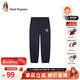 暇步士（Hush Puppies）【學(xué)院風(fēng)】童裝兒童女小童2025春季童趣活力休閑感長(cháng)褲 藏藍 【寬松版】 140