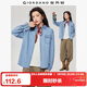 佐丹奴牛仔襯衫女復古風(fēng)純棉洗水單口袋長(cháng)袖牛仔襯衣13345862