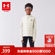 安德瑪（Under Armour）安德瑪童裝男女童立領(lǐng)百搭運動(dòng)風(fēng)輕薄羽絨服中性大童保暖短款外套 奶油白 165