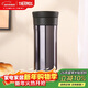 膳魔師（THERMOS）保冷保溫杯470ml高真空不銹鋼戶(hù)外運動(dòng)旅行帶茶漏水杯CMK-501 BKP