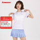 川崎（KAWASAKI）羽毛球服女神運動(dòng)套裝女夏季短袖T恤運動(dòng)裙繁花似錦運動(dòng)服速干衣 女款圓領(lǐng)短袖T恤 A2948 紫藍色 L