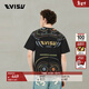 EVISU福神男士商標達摩印花T恤2ESHTM5TS19RXCT 黑色 M 超寬松可選小1-2個(gè)尺碼