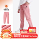 駱駝小駱駝兒童運動(dòng)褲軟殼褲戶(hù)外防水褲男童女童秋冬加絨長(cháng)褲中大童 D65CA9E007A，蓮霧粉 140