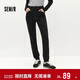 森馬（Semir）森柔|牛仔褲女冬季修身抓毛小腳褲顯瘦休閑潮流長(cháng)褲103724124010