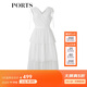 PORTS寶姿春夏新品女裝V-領(lǐng)無(wú)袖中長(cháng)連衣裙SM8D059MLN001 奶白色 S (4)