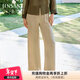 金三塔重磅真絲長(cháng)腿神褲 桑蠶絲涼感寬松舒適直筒長(cháng)褲 碧云縐影 L