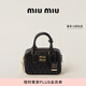 MiuMiu【禮物】繆繆女士Arcadie Matelassé羊皮革小號手提包 黑色