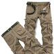 安契爾思春秋工裝褲男裝長(cháng)褲寬松直筒休閑褲多口袋潮戶(hù)外耐磨軍旅工裝褲子 卡其色 33   2尺6腰圍