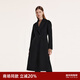 歌莉婭羊毛羊絨大衣秋冬新款高級感黑色羊毛雙面呢外套1BDL6N1J0 00B黑色 M