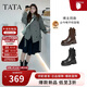 他她（TATA）25冬商場(chǎng)同款百搭時(shí)裝靴女短靴CE401DZ5 黑色（絨里） 37