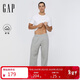蓋璞（GAP）男女裝2025秋季新款膠印logo松緊腰抓絨寬松衛褲長(cháng)褲786440