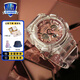 卡西歐（CASIO）手表G-SHOCK GIRLS透明系列女表 時(shí)尚運動(dòng)防水手表地球儀特殊表盒 GMA-S120SR-7A手鐲禮盒版