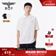 BOY LONDON春夏男女同款POLO衫黑色字母暗紋提花短袖T恤N01915 米白色 S