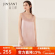 金三塔睡裙真絲睡衣女100%桑蠶絲真絲簡(jiǎn)約減齡氣質(zhì)基礎背心裙 十樣錦粉 XL