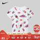 NIKE 耐克童裝2025年夏季男女童冰淇淋圖案印花T恤兒童百搭時(shí)尚短袖