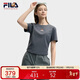 FILA 斐樂(lè )官方【韓素希同款】女子短袖2025夏季簡(jiǎn)約修身小狐貍刺繡T恤