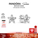 潘多拉（PANDORA）[新年禮物]閃耀雪花耳釘925銀星形鑲嵌設計高級時(shí)尚