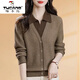 啄木鳥(niǎo)（TUCANO）小眾設計感翻領(lǐng)毛衣假兩件襯衫秋冬季2025洋氣假兩件毛衣針織衫女 咖色 2XL 建議120-135斤