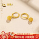 中國黃金（CHINA GOLD）黃金耳釘女足金圓形花絲繡球耳釘新年情人節禮物送女友老婆 足金花絲繡球耳環(huán)約2.5g