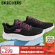 斯凱奇（Skechers）女鞋中老健步鞋休閑運動(dòng)透氣跑步散步軟底網(wǎng)面鞋124952 黑色/桃紅色/BKHP 38