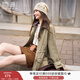 香影巴恩風(fēng)復古風(fēng)衣女中長(cháng)款2026春裝新款卡其色翻領(lǐng)休閑工裝外套 卡其 M 160/84A/95-110斤